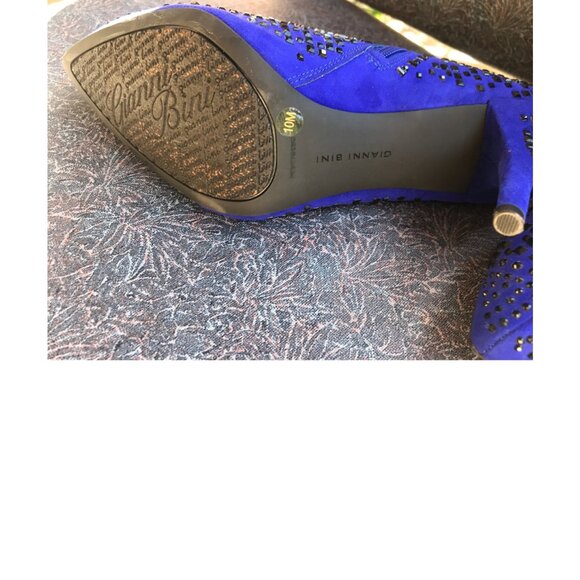 Gianni Bini Electric Blue Ankle Boots with Black Studs Sz 10M - Picture 5 of 6